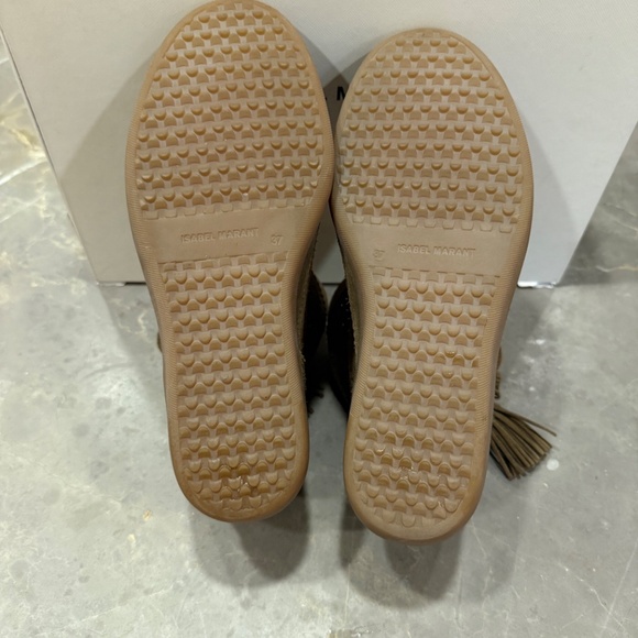 Isabel Marant Beslay Suede Tassel Wedge Ankle Boot, 37 - Picture 9 of 13